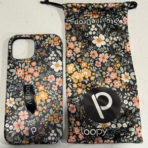 Loopy Case Floral Phone Case - Black and Multicolored Flowers